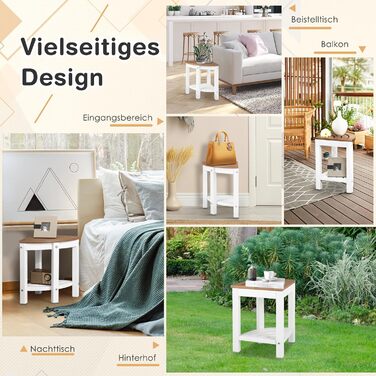 Крісло для ванної кімнати RELAX4LIFE з ручками та полицею, до 150 кг, коричнево-біле (Модель 1)