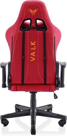Ігровий крісло VALK Nyx - ергономічне, з регулюванням нахилу 160°, 2D підлокітники, тканинне (фіолетовий, рудий)