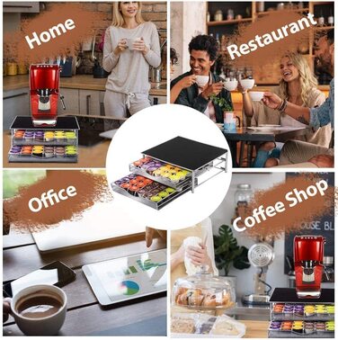 Тримач для капсул кави MASTERTOP для Dolce Gusto, 2 яруси, 72 капсули, органайзер, з мікрофіброю для чищення