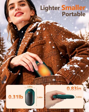 Електричні грілки для рук BOSONER: набір 2 шт, 6000mAh, USB, портативні, для чоловіків та жінок