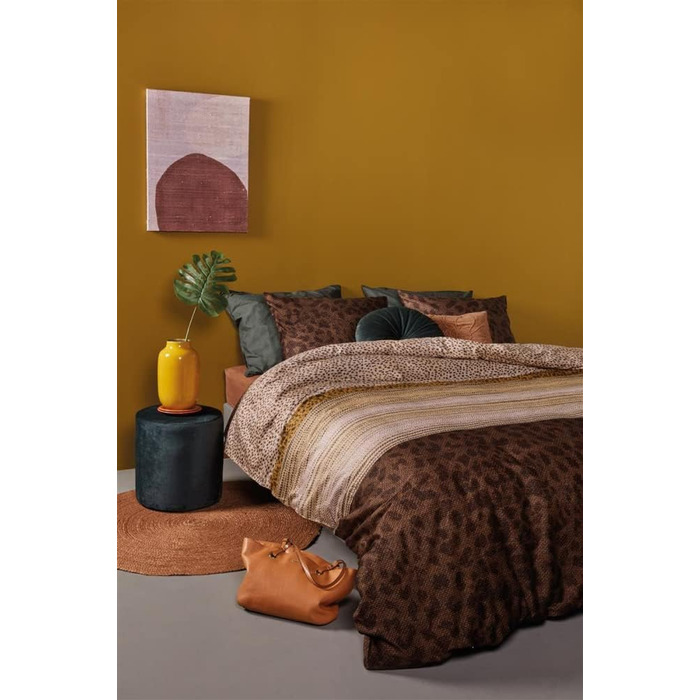 Комплект постільної білизни з бавовни Feis Color Terracotta, розмір 135x20080x80
