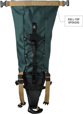 Велосипедна сумка-сідло AGU Seat-Pack, сідло для байкпакінгу 10 л, водовідштовхувальне, світловідбиваюче, легке збирання, 100 перероблений поліестер - (зелений)