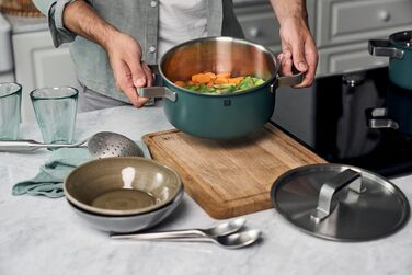 Набір посуду ZWILLING PURE, 5 предметів, нержавіюча сталь 18/10, керамічне покриття, Stay-Cool ручки, придатний для миття в посудомийній машині, зелений