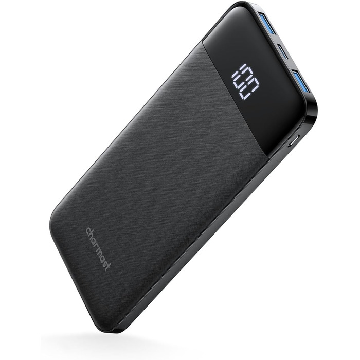 Дисплей, сумісний з iPhone, iPad, Samsung, Huawei, чорний, 10400mAh USB C, LED-