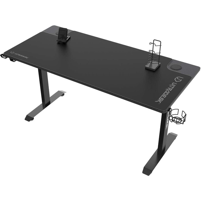 Ігровий стіл ULTRADESK Momentum, килимок розміру XXL, підставка для мобільного телефону, підстаканник, з можливістю завантаження до 130 кг, 152,5x70 см