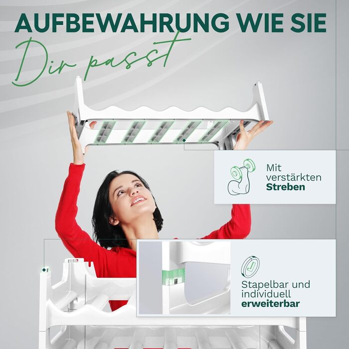 Стеляж для пляшок Novaliv на 36 пляшок з пластику, розширюваний, для вина, напоїв, спиртних напоїв