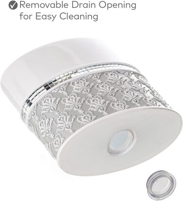 Набір аксесуарів для ванної кімнати Creative Scents – Білий та сірий, 4 предмети (дозатор мила, мильниця, тримач для зубних щіток, чашка)