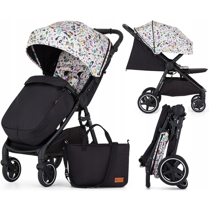 Дитячий прогулянковий візок Petite&Mars Royal 3 BLACK Limited Tattoo