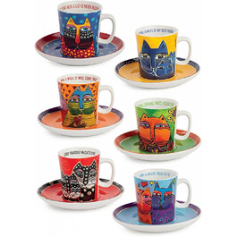 Набір кавових чашок Egan 6 шт. Laurel Burch