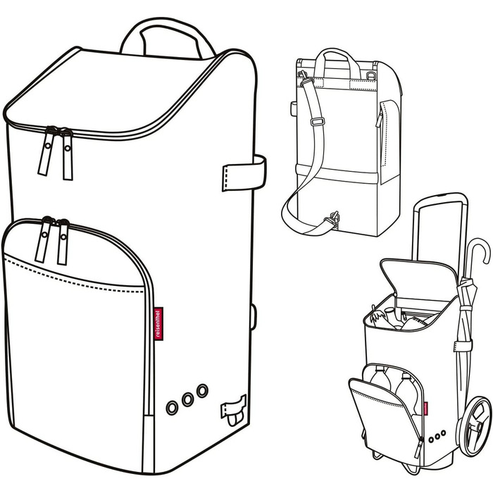 Комплект дорожньої сумки citycruiser Rack сумка 2 в 1 комплект DEDF, візок для покупок, фірмовий темно-синій