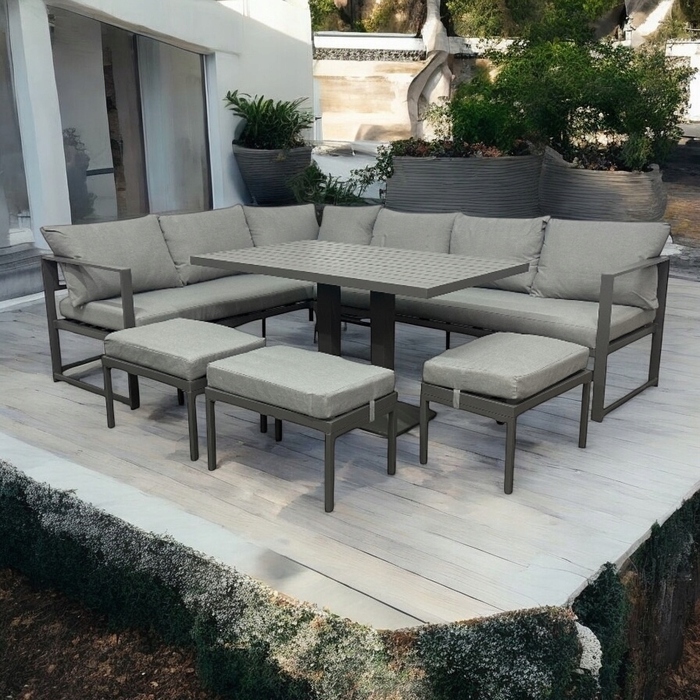 Комплект садових меблів sOTEGRANDE з металу, сірий, 5 предметів, MTG Trade Group