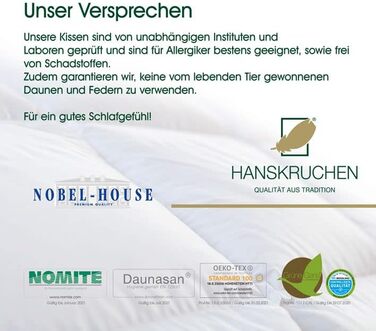 Розкішна подушка Hanskruchen Nobel House, 70 пір'я / 30 пух, 40 x 80 см