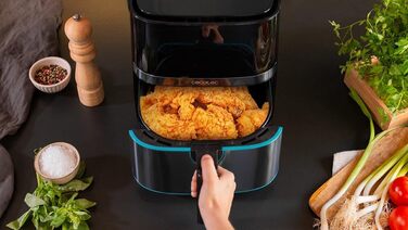 Фритюрниця без олії Cecotec Cecofry Full Pro 5500, 5.5 л, 1700 Вт, 8 режимів, PerfectCook, Touchpad, нержавіюча сталь