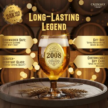 Пивний келих з гравіюванням на 60 років, персоналізований подарунок для чоловіка, тата. Декор, листівка на 60-річчя.