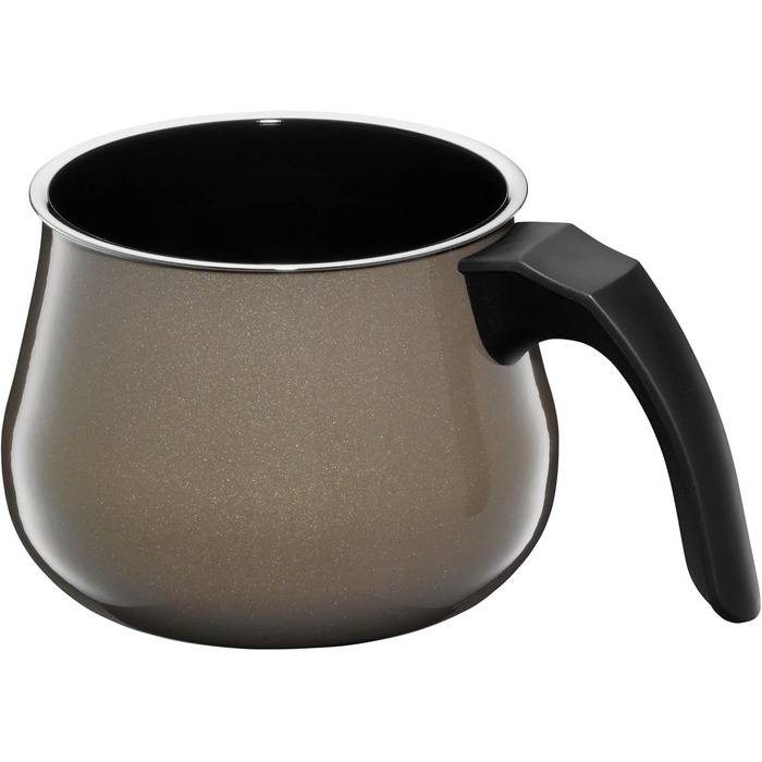 Каструля WMF Fusiontec Mineral Milchtopf з кришкою Gladeckel 12 см, для приготування молока, індукційна, з високотехнологічної кераміки, жароміцна, стійка до подряпин, колір: коричневий