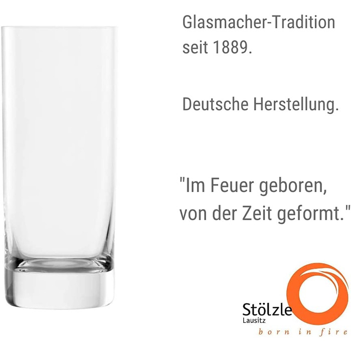 Склянки для води Stlzle Lausitz серії New York Bar I набір з 6 склянок можна мити в посудомийній машині I великі келихи для соку I Універсальні келихи з безсвинцевого кришталю I Висока якість (260 мл)
