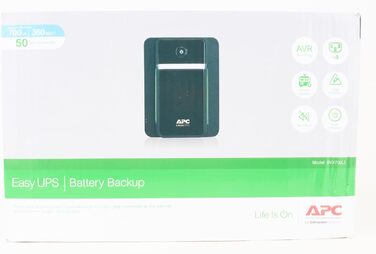 ДБЖ APC Easy UPS - BVX700LI - джерело безперебійного живлення 700 ВА, резервний акумулятор і захист від перенапруг, резервний акумулятор з стабілізатором, світлодіодні індикатори 700 ВА / 360 Вт IEC - IE