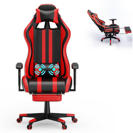 Ігровий стілець AufuN ергономічний офісний стілець червоний
