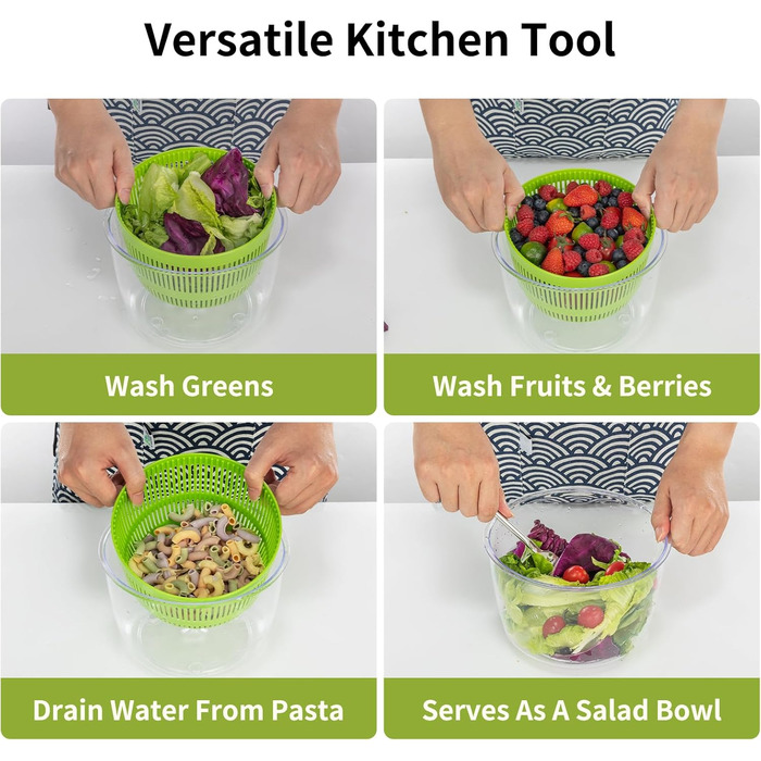 Салатниця-швидкоочисник з кришкою, 2.8L