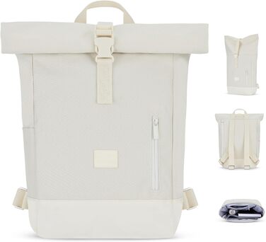 Рюкзак Johnny Urban для жінок і чоловіків Small - Robin Small - Невеликий рюкзак з 12-дюймовим відділенням для ноутбука - Денний рюкзак для бізнесу Uni City - водовідштовхувальний (кремовий)