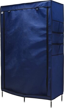 Кращий ДЛЯ ДОМУ XXL 170 x 108 x 45 см тканинний шафа складаний шафа з вішалкою для одягу сертифікат CE (синій)