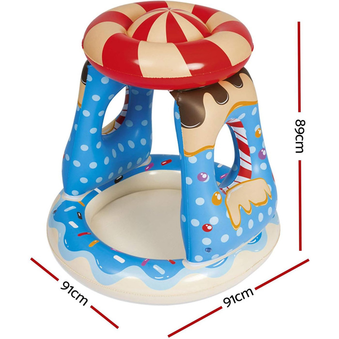 Дитячий надувний басейн Bestway Candyville 91x91x89 см