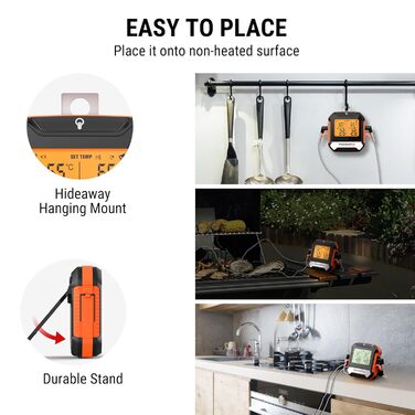 Цифровий термометр для м'яса ThermoPro з двома щупами: для гриля, барбекю, смаження, з Bluetooth 5.0 та функцією сповіщення