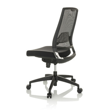 Офісне крісло / Крісло на коліщатках PORTO ECO I з тканинним сидінням / сітчатою спинкою, чорне hjh OFFICE