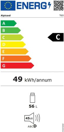 AAOBOSI Холодильник автомобільний компресорний 60 л з Wi-Fi керуванням, 12/24 В та 100-240 В, -20°C до 20°C для авто, вантажівки, човна, кемпера, двозонний, 2 температури