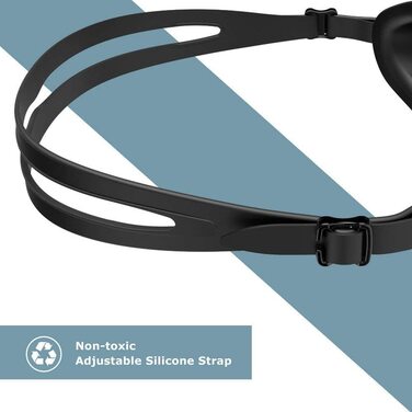 Окуляри для плавання ZIONOR оптичні, G7 герметичні і протитуманні професійні окуляри для плавання з сильним зором / діоптрією, захист від ультрафіолету для чоловіків і жінок (діоптрії від -2,0 до -7,0) (чорні прозорі лінзи G7 a, -7.0)