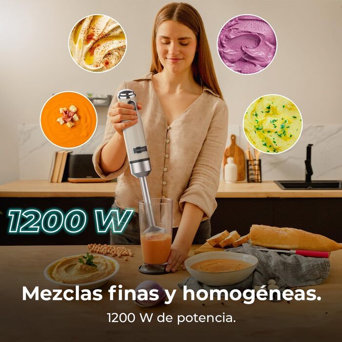 Міксер ручний Cecotec Retro Power Retro 1200MAX, 1200W, 0.5л, бежевий, вінтажний дизайн