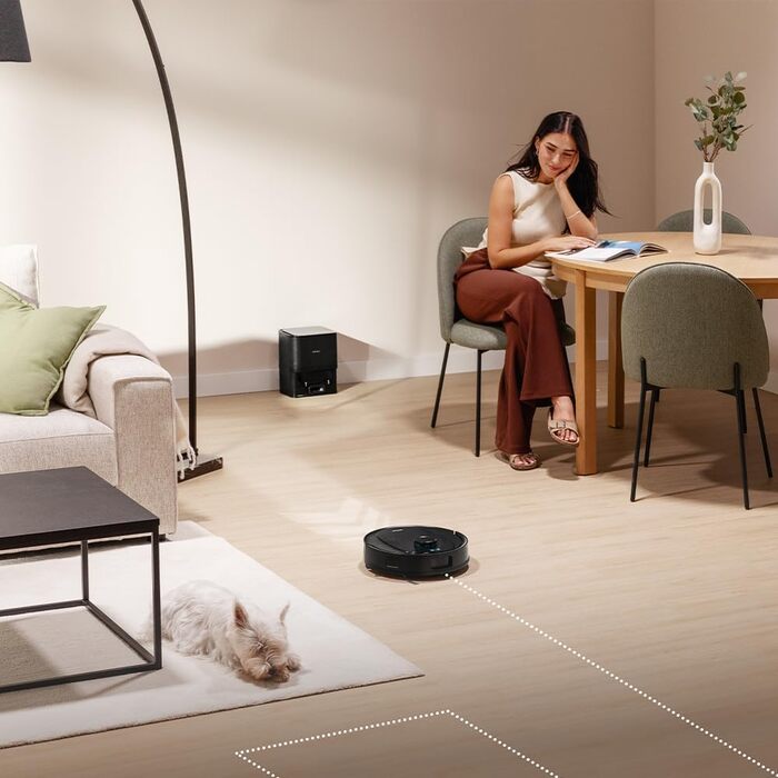 Робот-пилосос та робот-мийник Cecotec Conga Y80 з ШІ та керуванням через додаток. Потужність всмоктування 20000Pa, штучний інтелект, силіконова щітка Anti-Tangle, обертові мікрофібри, автономність до 220 м²