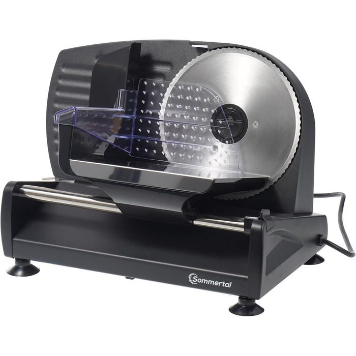 Електрична швейцарська машина для нарізання Allesschneider AS190 DUAL 200W з нержавіючої сталі з хвилястим та гладким лезом, компактна, професійна, для нарізання хліба та інших продуктів, регулювання 0-15 мм