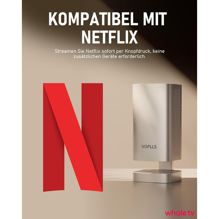 Mini проєктор Smart Beamer 4K з автофокусом, WiFi6, Bluetooth, 28000 люмен, підтримка Netflix та Dolby Audio. Підходить для домашнього кінотеатру та використання на вулиці. Сумісний з телефонами та ПК.