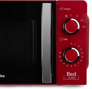 Мікрохвильова піч Orbegozo MI 2121, 20 літрів, 700 Вт, червона - 6 рівнів потужності, таймер, розморожування