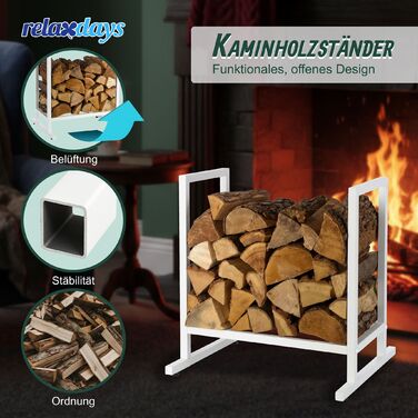 Стильна металева полиця для дров Relaxdays