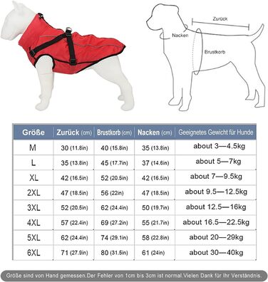 Куртка для собак Водонепроникне пальто для собак, тепле зимове пальто для собак, світловідбиваючий жилет для собак L Червоний