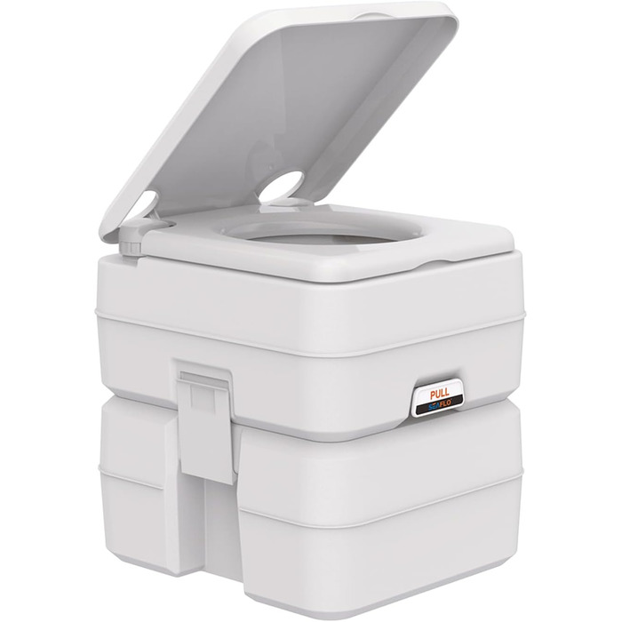 Інноваційна портативна інжекторна туалет Seaflo LIGHTEU 4.75 Gallonen для кемпінгу, дому, трейлера
