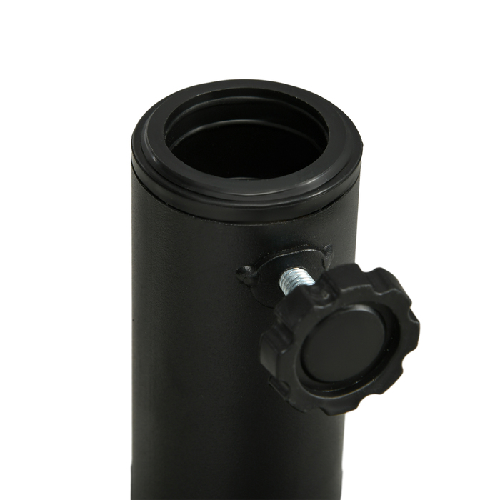 Стійка для парасольки з бетону, 18 кг. Кругла підставка для парасольки, сумісна з діаметром стержня 32/38/48 мм, чорного кольору.