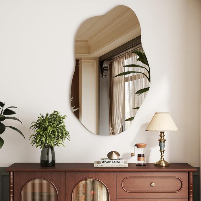 Дзеркало для ванної кімнати Boromal, чорне, 62x90 см, вертикальне/горизонтальне, декоративне