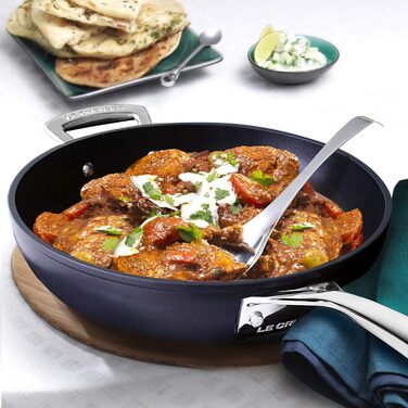 Сковорода LE CREUSET з антипригарним покриттям, діаметр 30 см, для всіх типів плит (включно з індукцією), антрацит/срібло