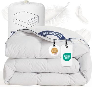 Преміум ковдра з гусячого пуху та пера 135x200 см, цілорічна, з біо-бавовни, сертифікація Öko-TEX 100, DOWN Pass, RDS, 135 x 200 см
