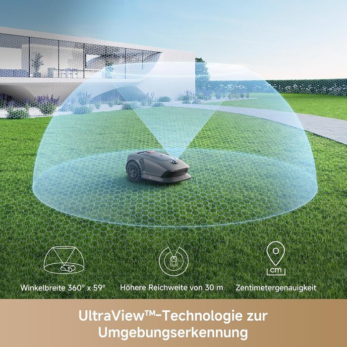 Робот-газонокосарка Dreame з 3D LiDAR, бездротова установка, точна навігація до 1000 м², розумне уникнення перешкод, керування через додаток, покращені колеса, U-подібне косіння, швидка зарядка