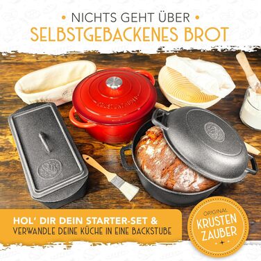 Набір для закваски Krustenzauber: 1000 мл скляний посуд для бродіння з лопаткою та термометром - аксесуари для випікання хліба, скляна тара для закваски, ферментація, набір для закваски Sourdough Starter Kit