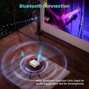 Проектор Beamer 4K з Wi-Fi, Bluetooth, 11000 Lumens, 1080P HD для Fire Stick, PS5, Smartphone, HDMI