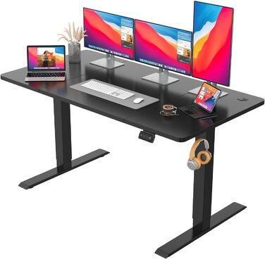 Регульований стіл JUMMICO Standing Desk: електричний, з пам'яттю, білий (160 x 70 см)