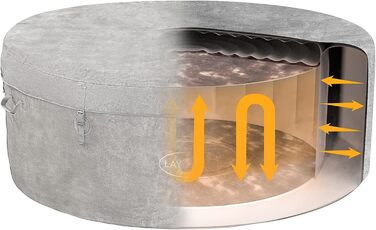 Надувний спа-басейн Bestway Lay-Z-Spa Miami AirJet з гідромасажем, для 2-4 осіб, 180 x 66 см