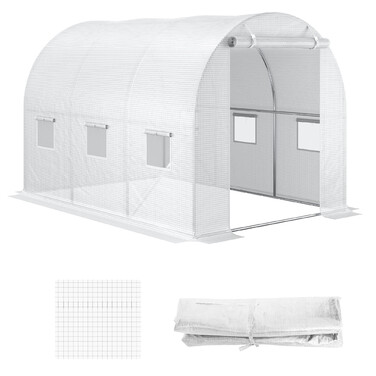 Захисний накрив для теплиці Outsunny, стійкий до погодних умов, 300 см x 200 см x 200 см, прозорий