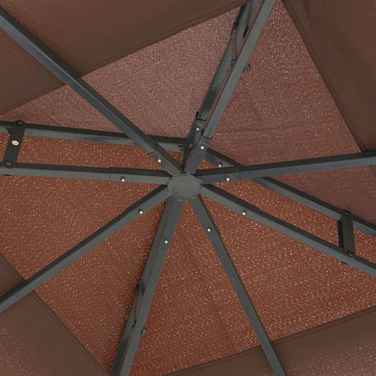 Намет для саду з москітною сіткою та бічними стінками, вечірній намет з подвійним дахом, садовий/фестивальний намет 2,97x2,97 м