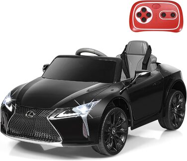Дитячий електромобіль Lexus COSTWAY 12V з пультом, LED, музикою, USB, чорний